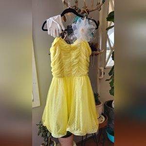 Weissman "Be My Baby/10131" Ballet/Tap/Dance Costume, Size MA, Yellow Polka Dot